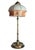 Art Nouveau Faux Bamboo Brass and Milk Glass Table Lamp For Sale - Image 4 of 10