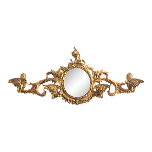 1940s Bronze Coat Rack With Mirror