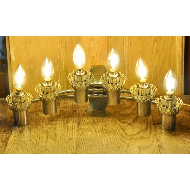 Chrome 6-Light Wall Sconce, 1960s For Sale - Image 4 of 13