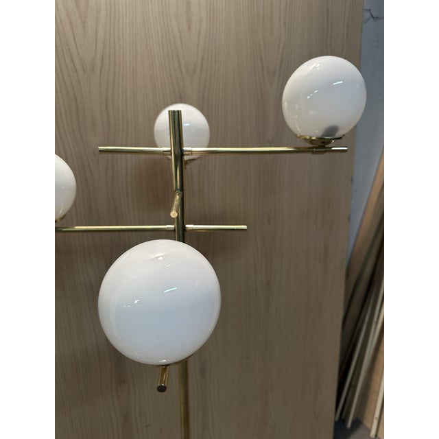 Floor Lamp with Opal Glass For Sale - Image 5 of 13