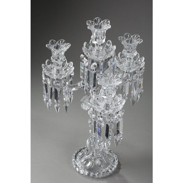 Baccarat Crystal Girandoles with Four Light Arms, 1900s, Set of 2 For Sale - Image 10 of 18
