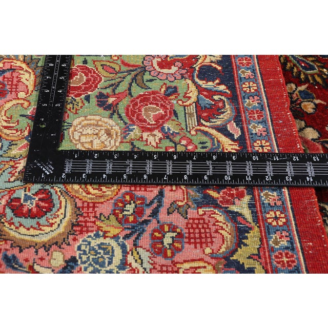 Textile Antique Persian Sarouk Rug, 10'01 X 11'10 For Sale - Image 7 of 10