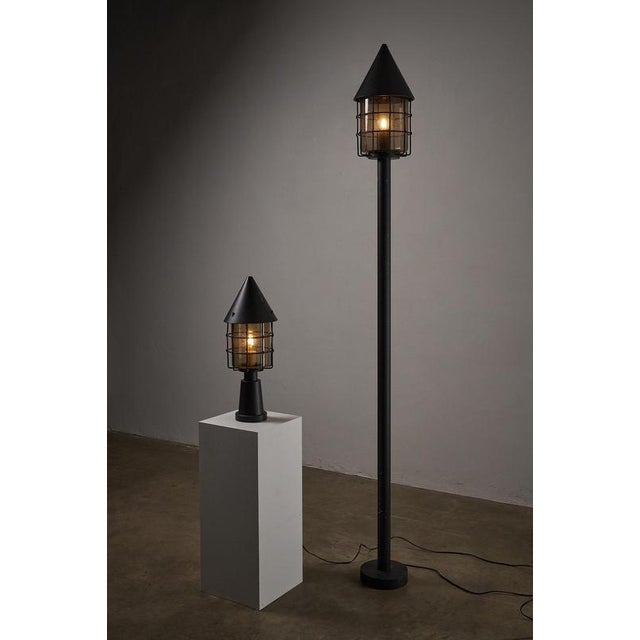 Metal Path Lamp with Amber Bubble Glass from BEGA, 1970s For Sale - Image 7 of 8