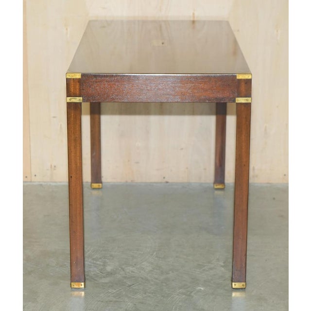 Fine Hardwood Kennedy Military Campaign Writing Table from Harrods London For Sale - Image 17 of 18
