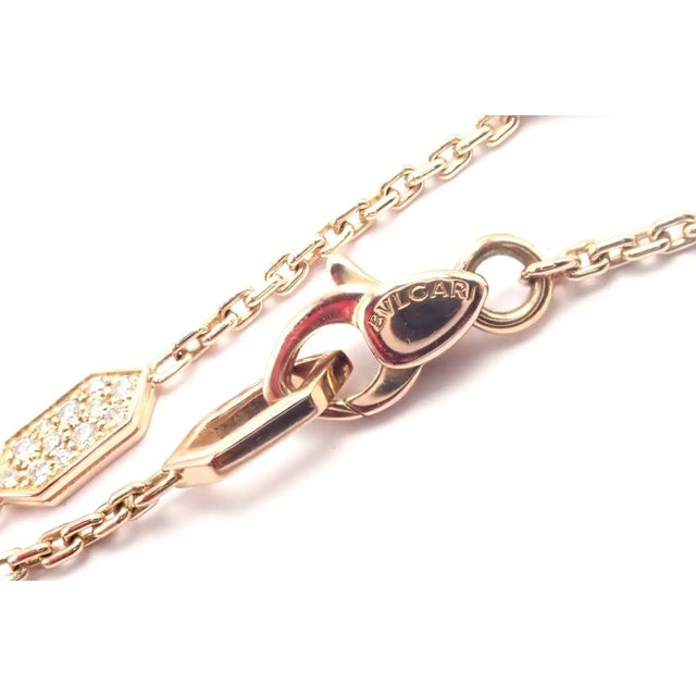 Bulgari Serpenti Pave Diamond Rubellite Rose Gold Large Pendant Necklace For Sale - Image 13 of 13