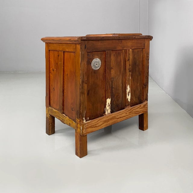 Italian Wood and Brass Ice Box, 1930s For Sale - Image 6 of 18