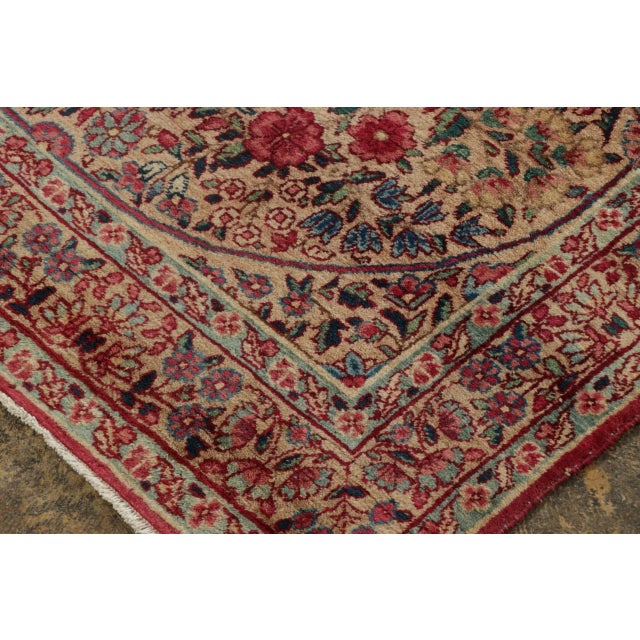 Traditional Antique Kerman Lavar Persian Twin Runners with Interlocking Florals - Rug & Kilim For Sale - Image 3 of 7