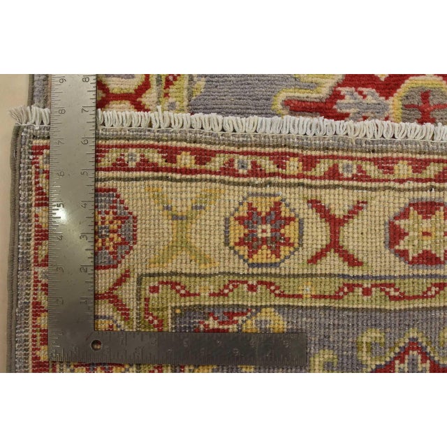 Kazak Runner 2’2” X 6’4” Gray Wool Tribal Hand-Knotted Oriental Rug For Sale - Image 12 of 12
