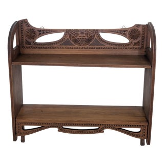 Antique Carved Wall Shelf, 1920s For Sale