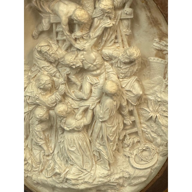 Baroque 19th Century Carved Meerschaum Devotional Relief of The Descent from the Cross For Sale - Image 3 of 16