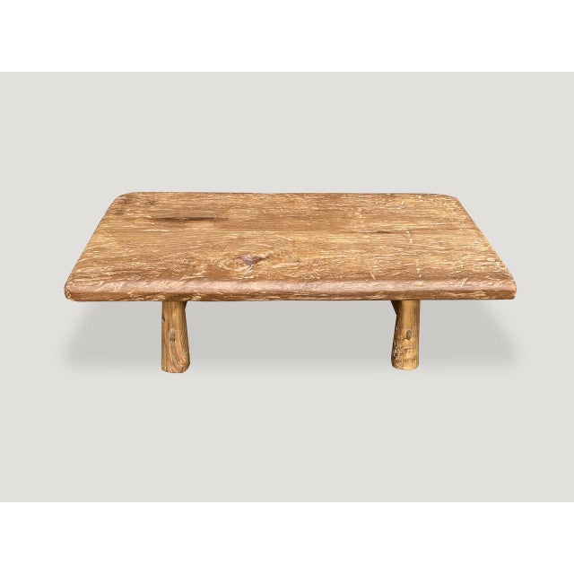 Andrianna Shamaris Midcentury Couture Teak Wood Wabi Sabi Coffee Table For Sale - Image 9 of 18