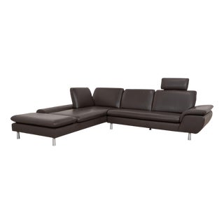Loop Corner Sofa in Dark Brown Leather from Willi Schillig For Sale