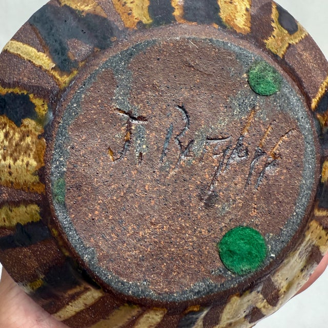 Mid-Century Modern Sculptural Pottery Vase Earth Tones For Sale In San Diego - Image 6 of 8