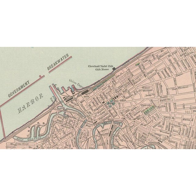 Antique Map of Cleveland The Forest City by Ran McNally, 1899 For Sale - Image 3 of 12
