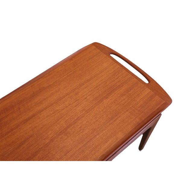 Brown Danish Teak Serving Trolley with Removable Tray, 1960s For Sale - Image 8 of 16