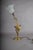 Art Deco Gilt Brass Sculpted Crane Table Lamp with Frosted Glass Shade, Europe, 1930s For Sale - Image 6 of 9