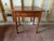 Antique Victorian Style Burled Wood Inlaid Walnut Single Drawer Side Hall Table Solid wood frame burled wood inlay, turned...