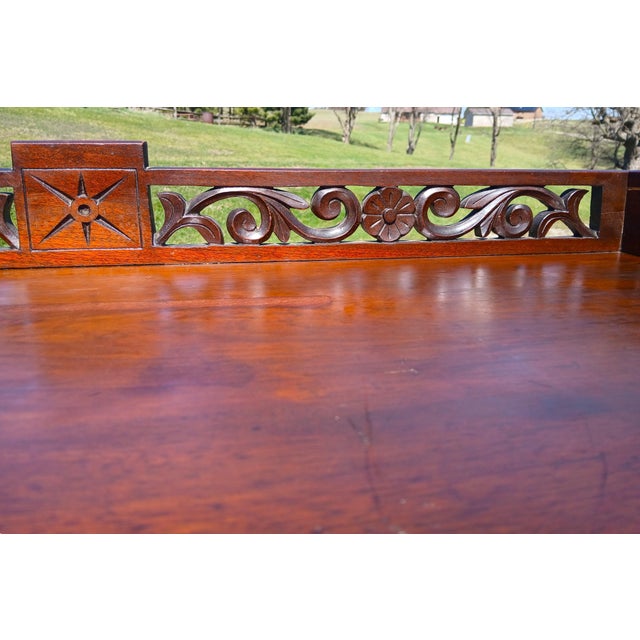 Brown Antique Walnut Eastlake Victorian Chest of Drawers With 6 Drawers 1870s For Sale - Image 8 of 18