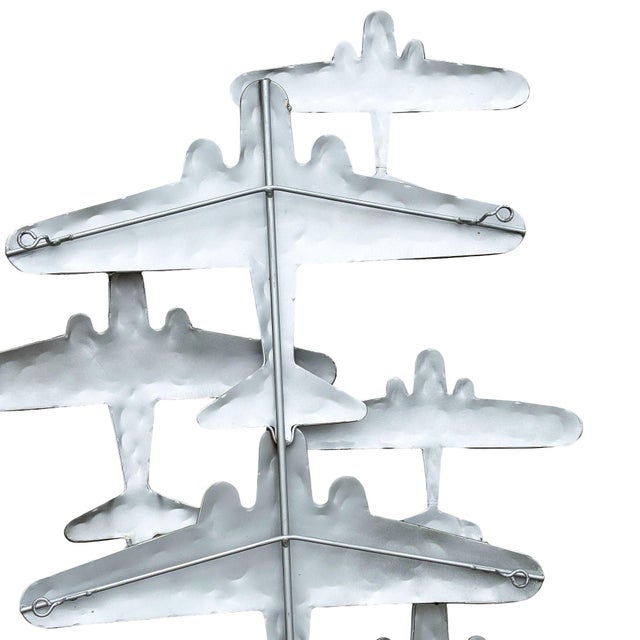 Postmodern Brush Steel Airplane Fighter Plane Wall Sculpture by Artisan House For Sale - Image 10 of 11
