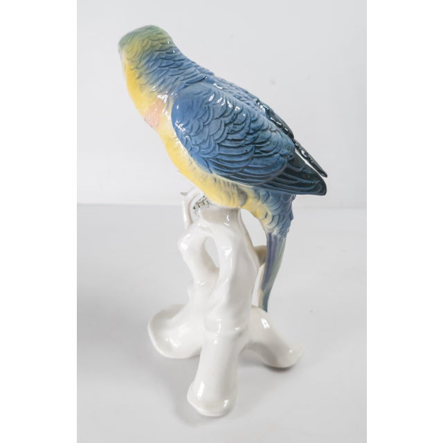 Early 20th Century Early 20th Century German Porcelain Macaw Parrot Figure by Karl Ens For Sale - Image 5 of 10