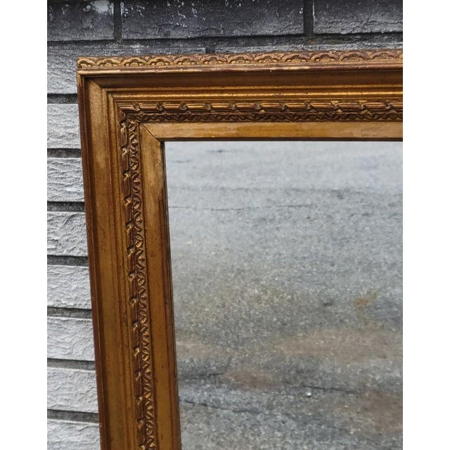 Antique 19th Century French Gilded Wood Wall Mirror Gold Carved Victorian Frame For Sale - Image 9 of 16