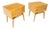 Pair Swedish Edmond Spence 2 Drawer Blond Birch Night Bed Stands Cabinets MINT! For Sale