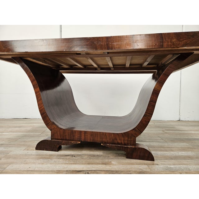 Vintage Art Deco Dining Table in Walnut Burl, 1940 For Sale - Image 14 of 18