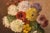 Nicolas Constant Pierrat, Still Life with Flowers, Dahlias and Violets, 19th Century, Oil on Canvas, Framed For Sale - Image 4 of 11