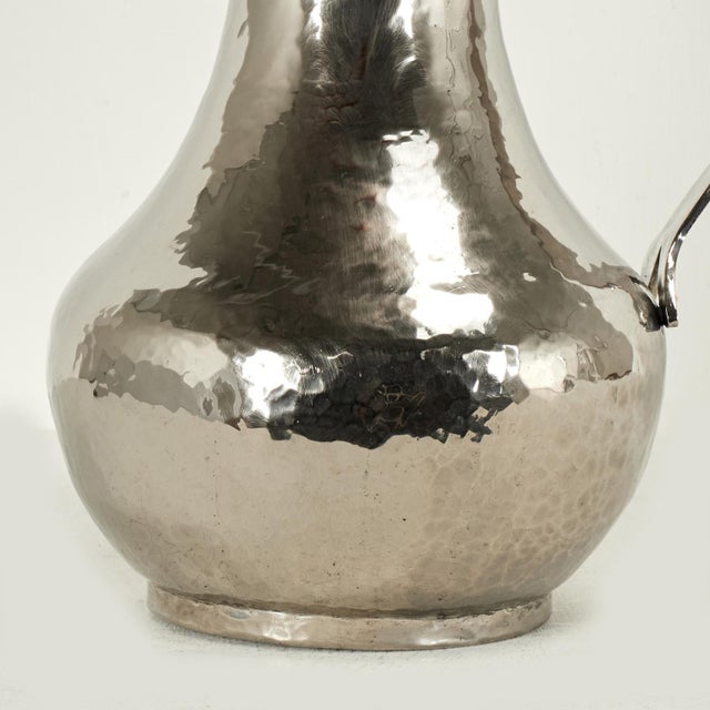 Vintage Silver Plate Pitcher With Toucan For Sale - Image 9 of 11
