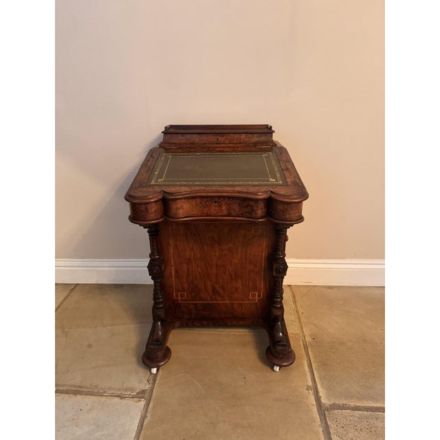 Antique Victorian Walnut Freestanding Davenport, 1860 For Sale - Image 3 of 13