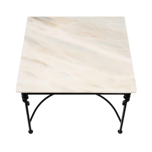 Vintage French Coffee Table, Iron and Marble For Sale - Image 9 of 9