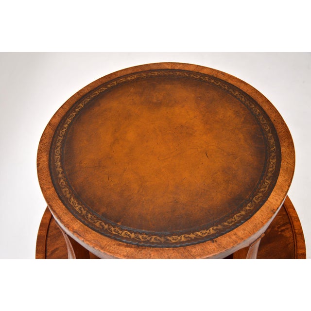 1930s Vintage Regency Two-Tier Side Table, 1930s For Sale - Image 5 of 9