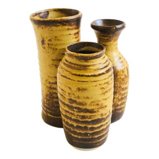 Pottery Bud Vase Cluster For Sale