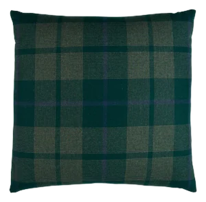 Schumacher Montana Wool Plaid 20" Pillow In Hunter