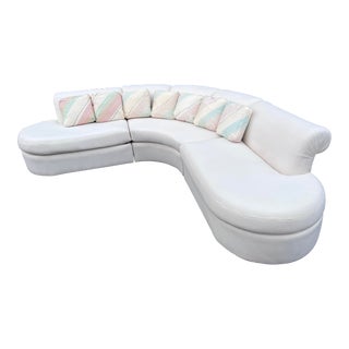 Postmodern Serpentine White Cloud Sectional in the Style of Vladimir Kagan For Sale