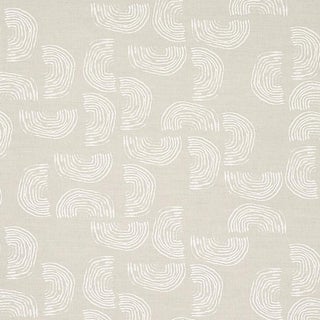Schumacher X Caroline Z Hurley Quansoo Fabric in Ivory For Sale