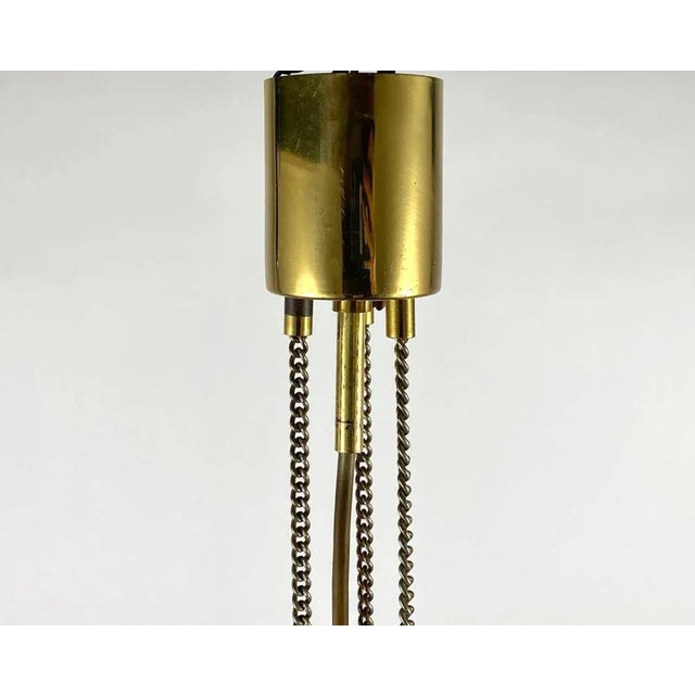 1970s Vintage Ceiling Lamp in Glass & Brass, Germany, 1970s For Sale - Image 5 of 9