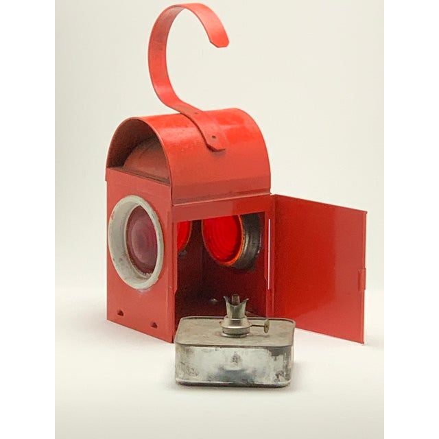 1940s Red Kenyon Ken Lite Lantern For Sale - Image 11 of 11