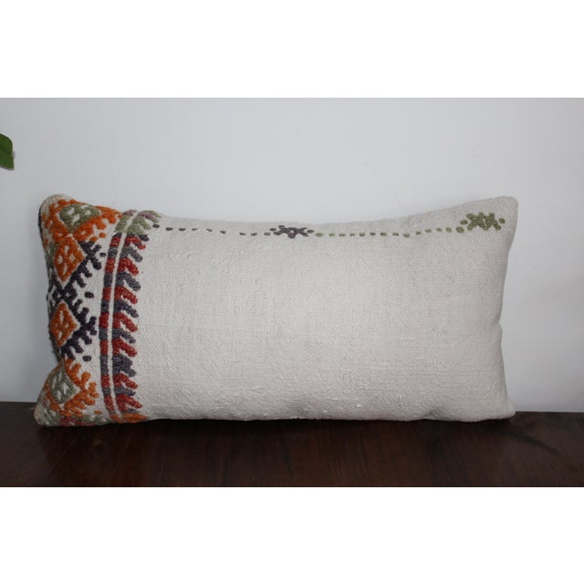 Beige Turkish Kilim Decorative Pillow Cover - 16”x16" & 10.5"x20" For Sale - Image 8 of 13
