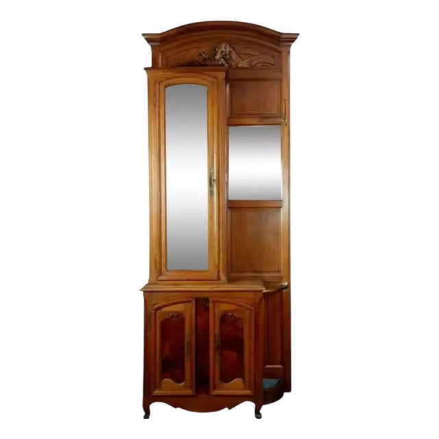 Antique French Wardrobe in Walnut For Sale