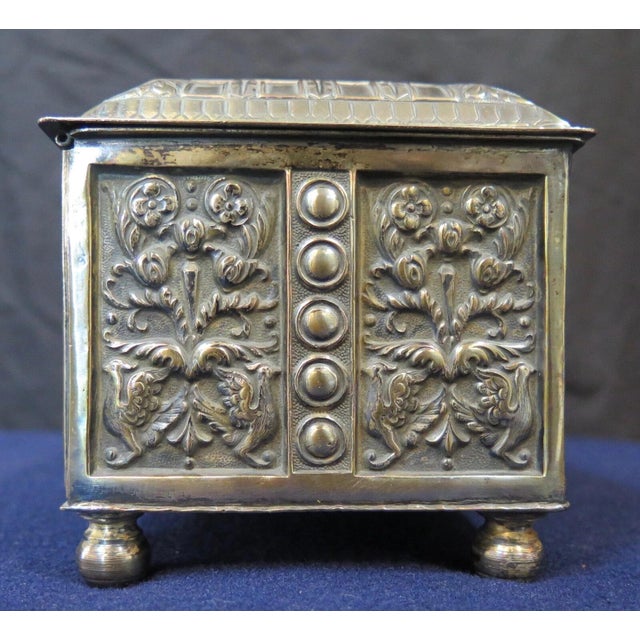 Antique Silverplate Trinket Box For Sale - Image 10 of 11