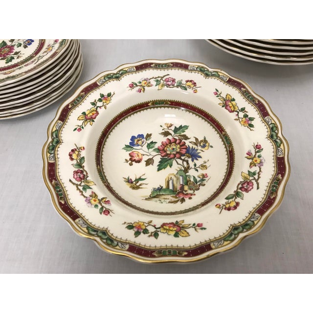 1950s Marlborough Royal Petal English Plates Set of 18 Chairish