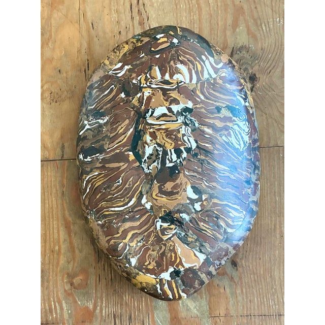 This striking decorative object celebrates the centuries-old Italian art of scagliola, a meticulous technique of hand-...