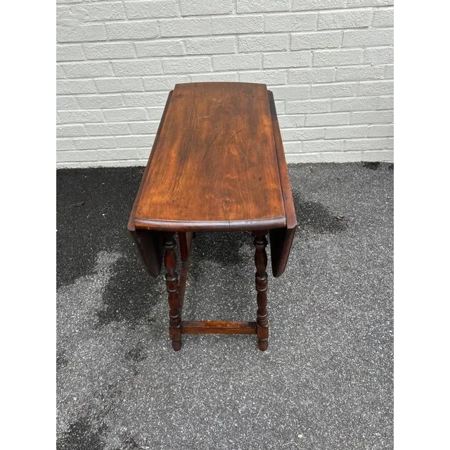 Victorian Early 20th Century Antique Pine Drop Leaf Table For Sale - Image 3 of 11