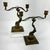 Italian Pair of Late 19th Century Italian Marble and Brass Candlesticks For Sale - Image 3 of 12