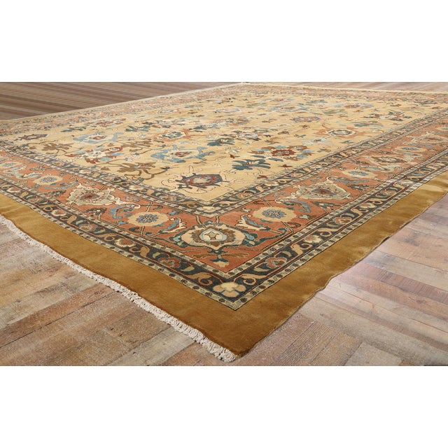 Textile Vintage Persian Sultanabad Rug - 16'04 X 17'08 For Sale - Image 7 of 9