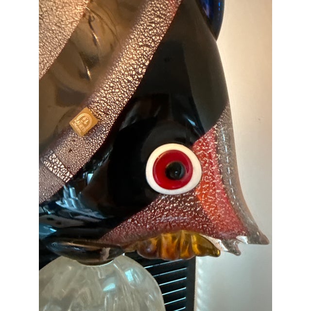 Mid-Century Modern Zanetti Monumental Murano Glass Angel Fish Sculpture For Sale - Image 3 of 8