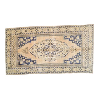 Vintage Turkish Oushak Hand Knotted Wool Rug, 6'7"x12'5" For Sale