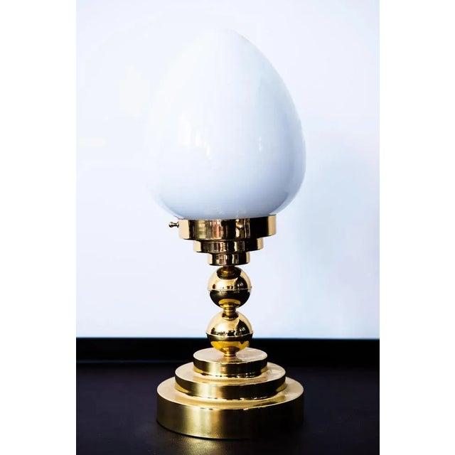 Art Nouveau Table Lamp in Brass For Sale - Image 6 of 6