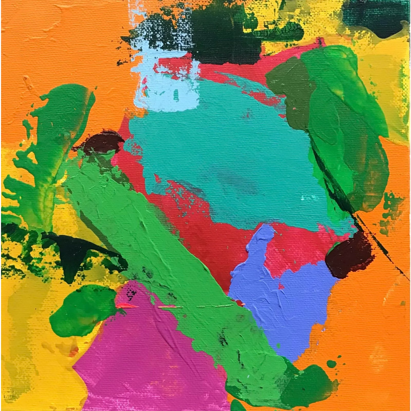 “CS071122” Contemporary Original Abstract Color Study on Canvas Panel ...